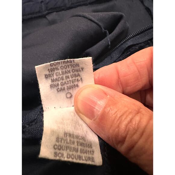 Eva Franco Anthropologie Asymmetrical Flamenco Midi Skirt Navy White, size 8 - Picture 6 of 11